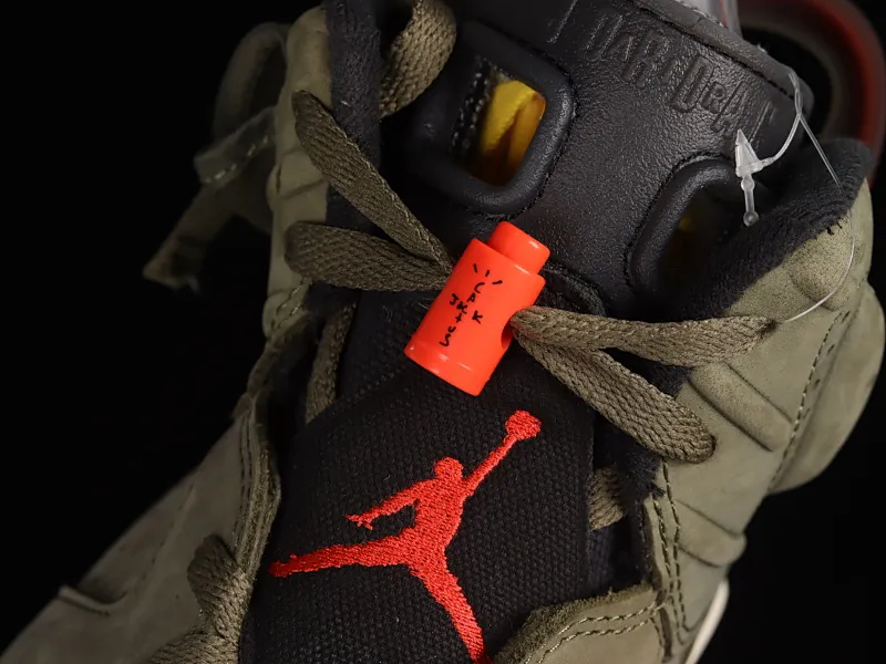 All Categories Air Jordan Jordan Series Basketball Shoes Air Jordan 6 LJR Version Travis Scott x Air Jordan 6 AJ6 TS Joint Pocket Army Green Basketball Shoes CN1084-200